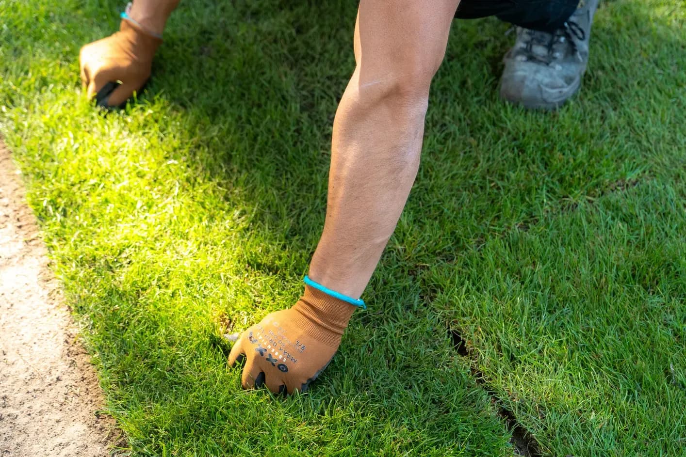 Graszoden aansluiten